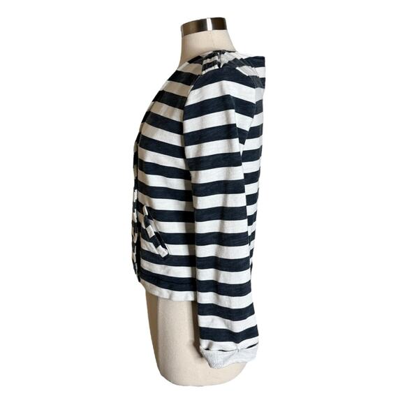 Urban Outfitters BDG Stripe Button Front French Terry Wrap Sweater Womens Medium - Picture 3 of 10